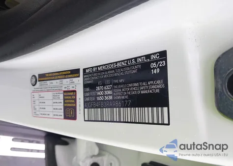 2024 Mercedes-Benz Gle 350 4Matic z USA, uszkodzony, nr VIN 4JGFB4FB3RA986177